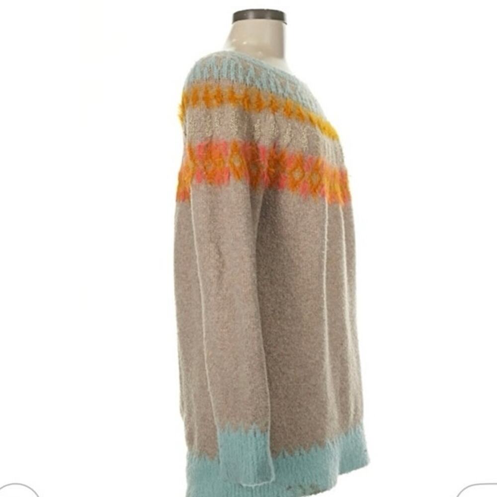 Anthropologie Sleeping on Snow Fair Isle Tunic Sweater – Size Medium - Picture 6 of 11